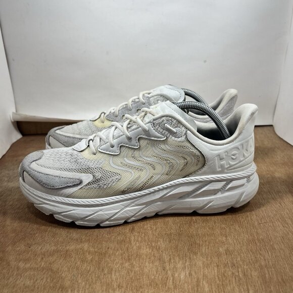 Hoka One One Clifton LS Men Size 10 White Running Shoes main image 4
